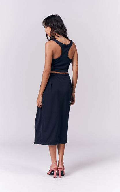 Jazmine Sleeveless And Skirt (Navy)