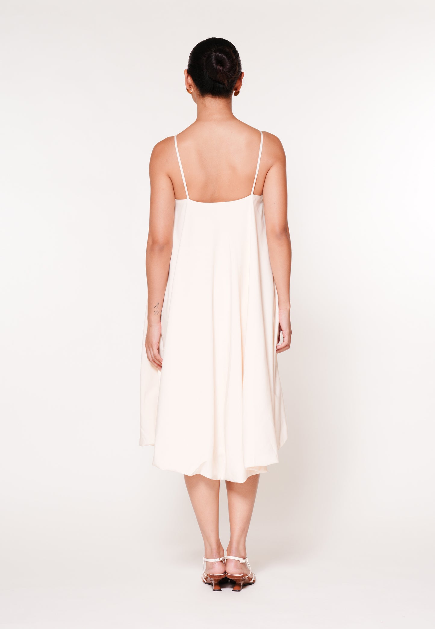 Raf Jockey Sleeveless Dress W/ Belt (Cream)