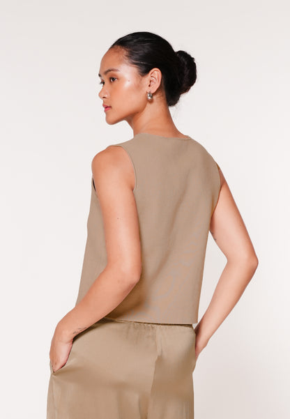 Raf Joust Sleeveless Top (Taupe)