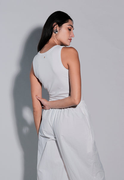 Holiday 2025 Jugger Sleeveless Pantsuit  (White)