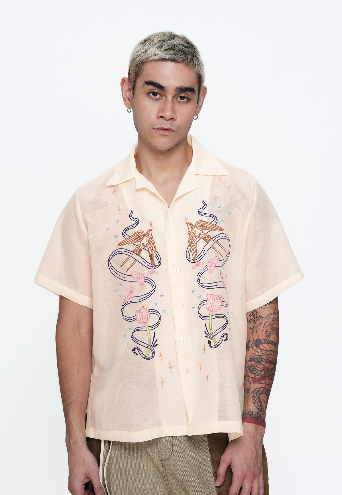 Plains & Prints x Randolf Joji Short Sleeve Top (Cream)