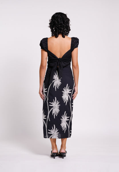 Raf Keep Short Sleeve Dress (Printed Black)