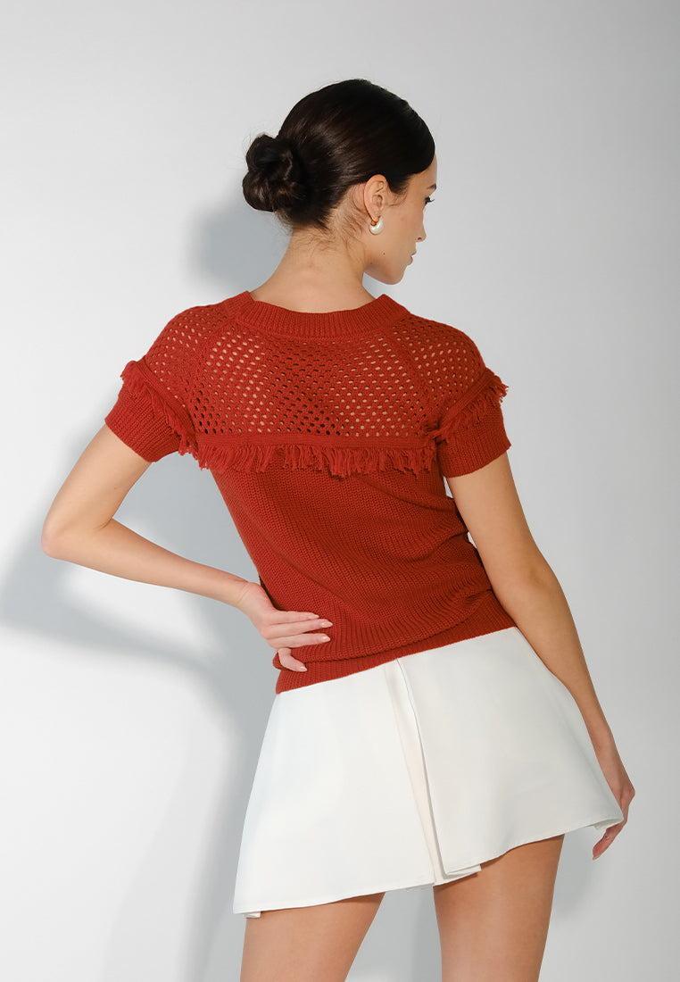 Sari- Sari Luway Short Sleeve Top (Rust)