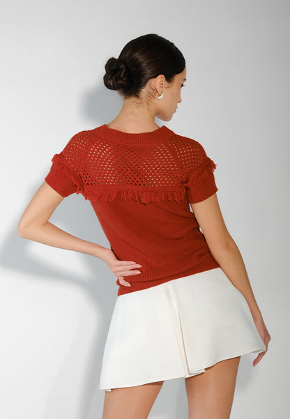 Sari- Sari Luway Short Sleeve Top (Rust)