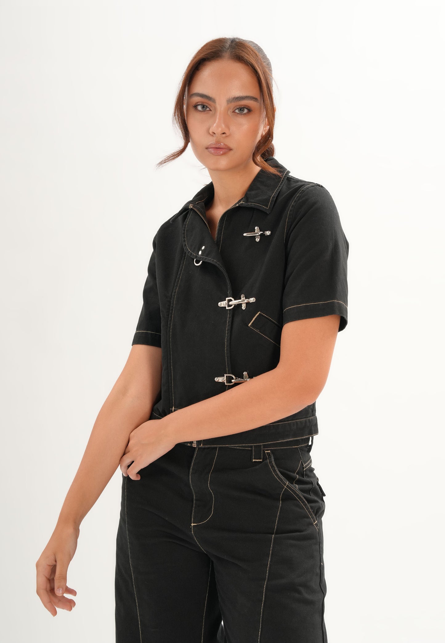 Archetype Refined Meteorite Short Sleeve Top (Black)