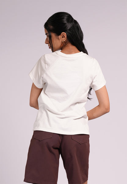 Summer Tees 2026 Milena Short Sleeve Shirts Top (White)