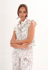 Archetype Refined Moonbeam Sleeveless Top (Printed White)