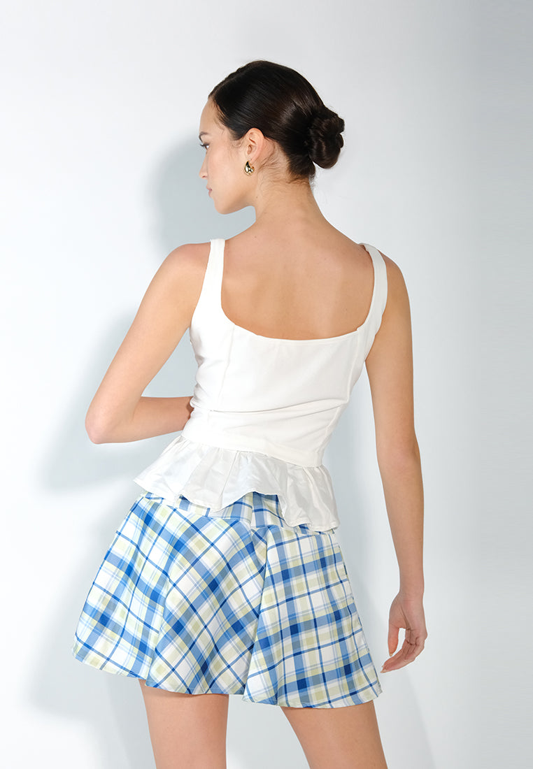 Sari- Sari Narrda Sleeveless Top (White)