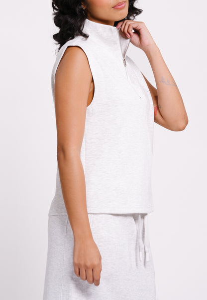 Raf Neat Sleeveless Top (Oatmeal)