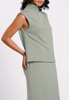 Raf Neat Sleeveless Top (Sage)
