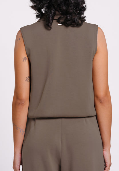 Raf New Sleeveless Top (Taupe)