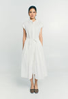 RAF Poppy Extended Sleeve Dress (White)