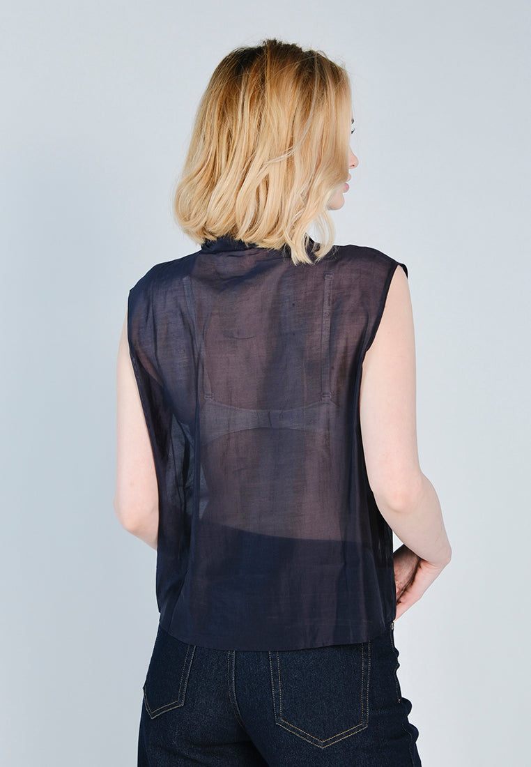 Raf Fana Sleeveless Top (Mid.Blue)