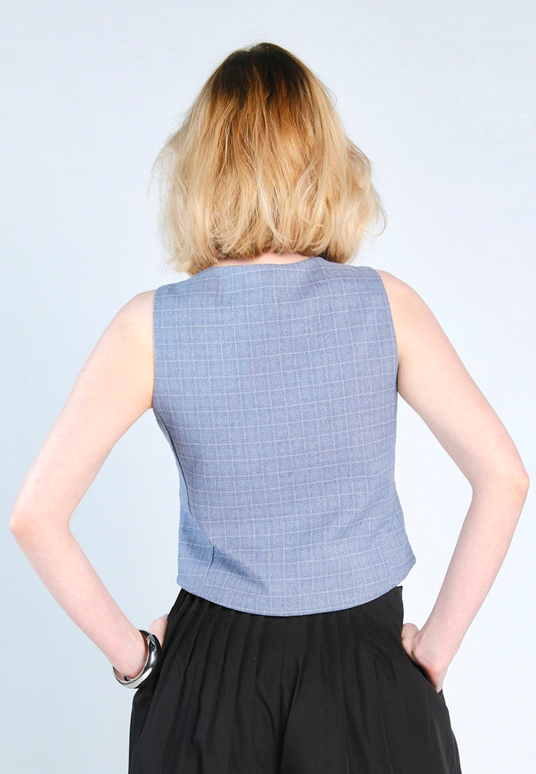 Raf Fara Sleeveless Vest Top (Blue)