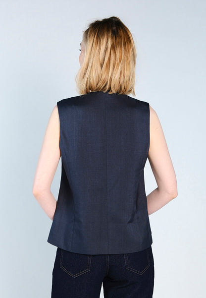 Raf Fletcher Sleeveless Top (Mid.Blue)