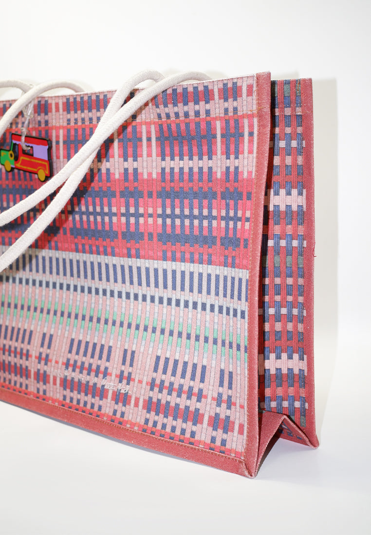 Plains & Prints × Pete Rich Tote Bag W/ Charm (Pink/Green)
