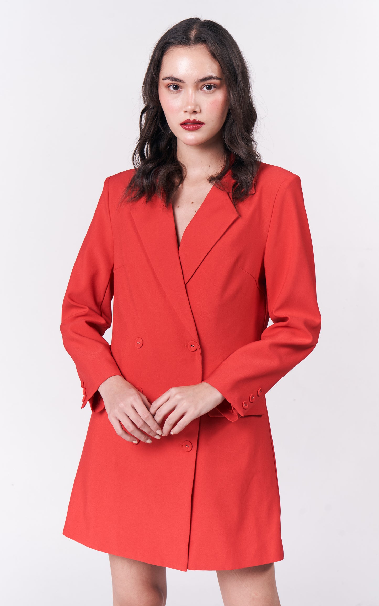 Holiday Dressess Rossa Corsa Long Sleeve Dress (Red)