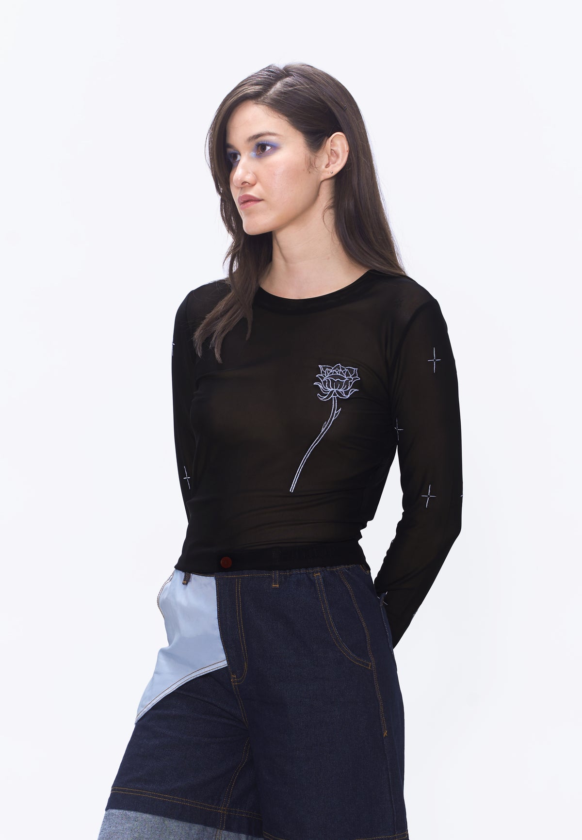 Plains & Prints x Randolf Rose Long Sleeve Top (Black)