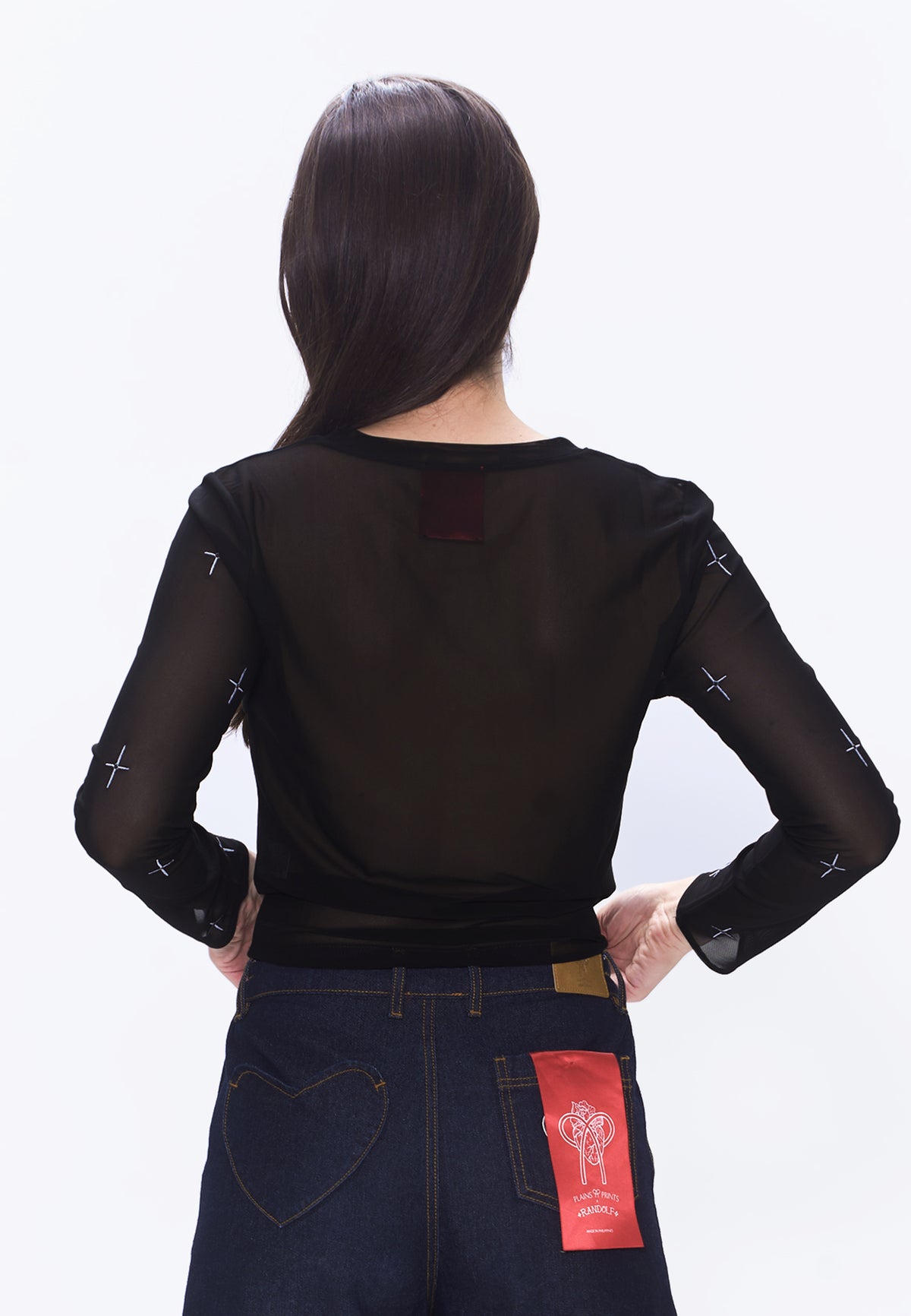 Plains & Prints x Randolf Rose Long Sleeve Top (Black)