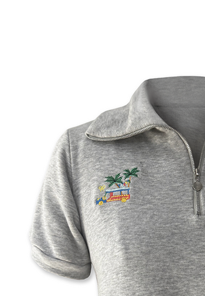 Plains & Prints × Pete Rich Short Sleeve Sportshirt Top (Heather Gray)