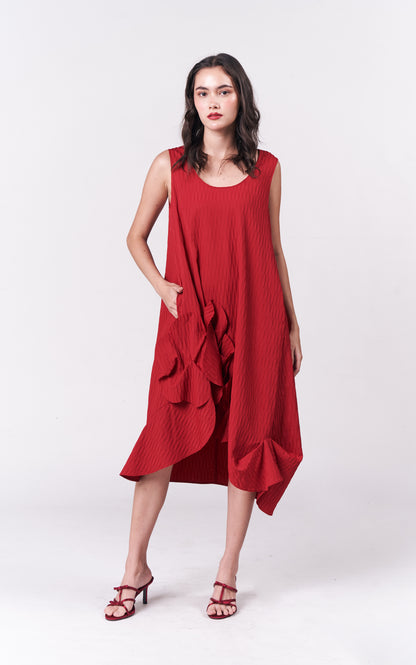 Holiday Dresses Syra Sleeveless Dress (Red)