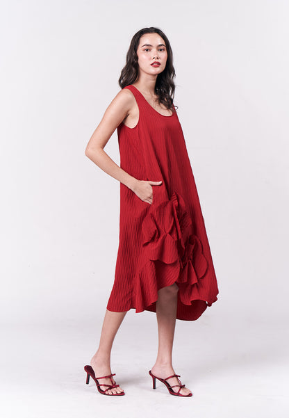 Holiday Dresses Syra Sleeveless Dress (Red)