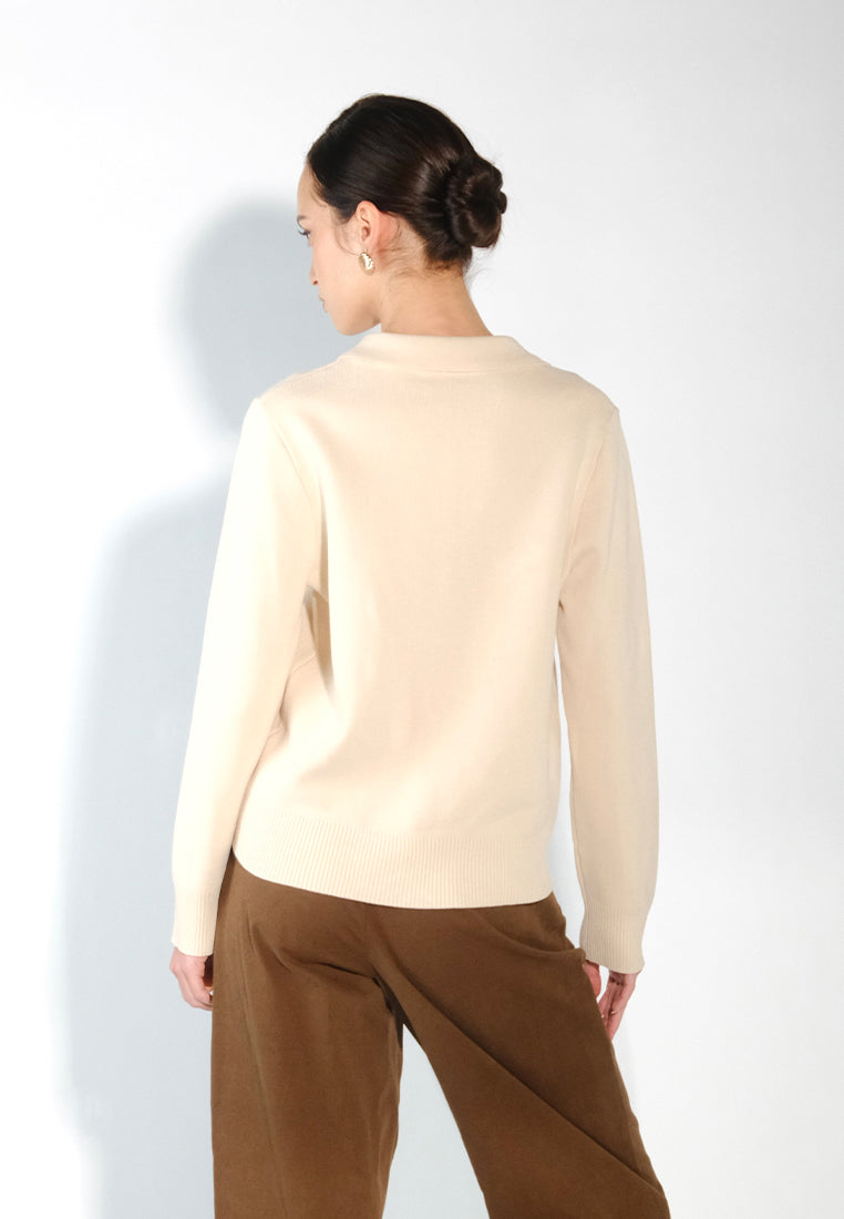 Sari- Sari Tuguegarao Long Sleeve Top (Printed Beige)