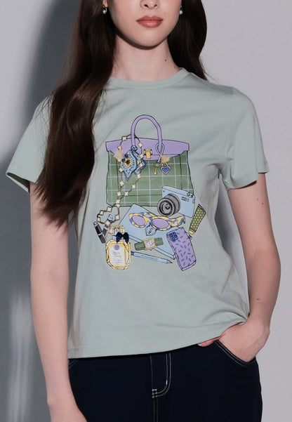 Holiday Tees 2025 Very Christmas Short Sleeve Shirt Top (Mint)