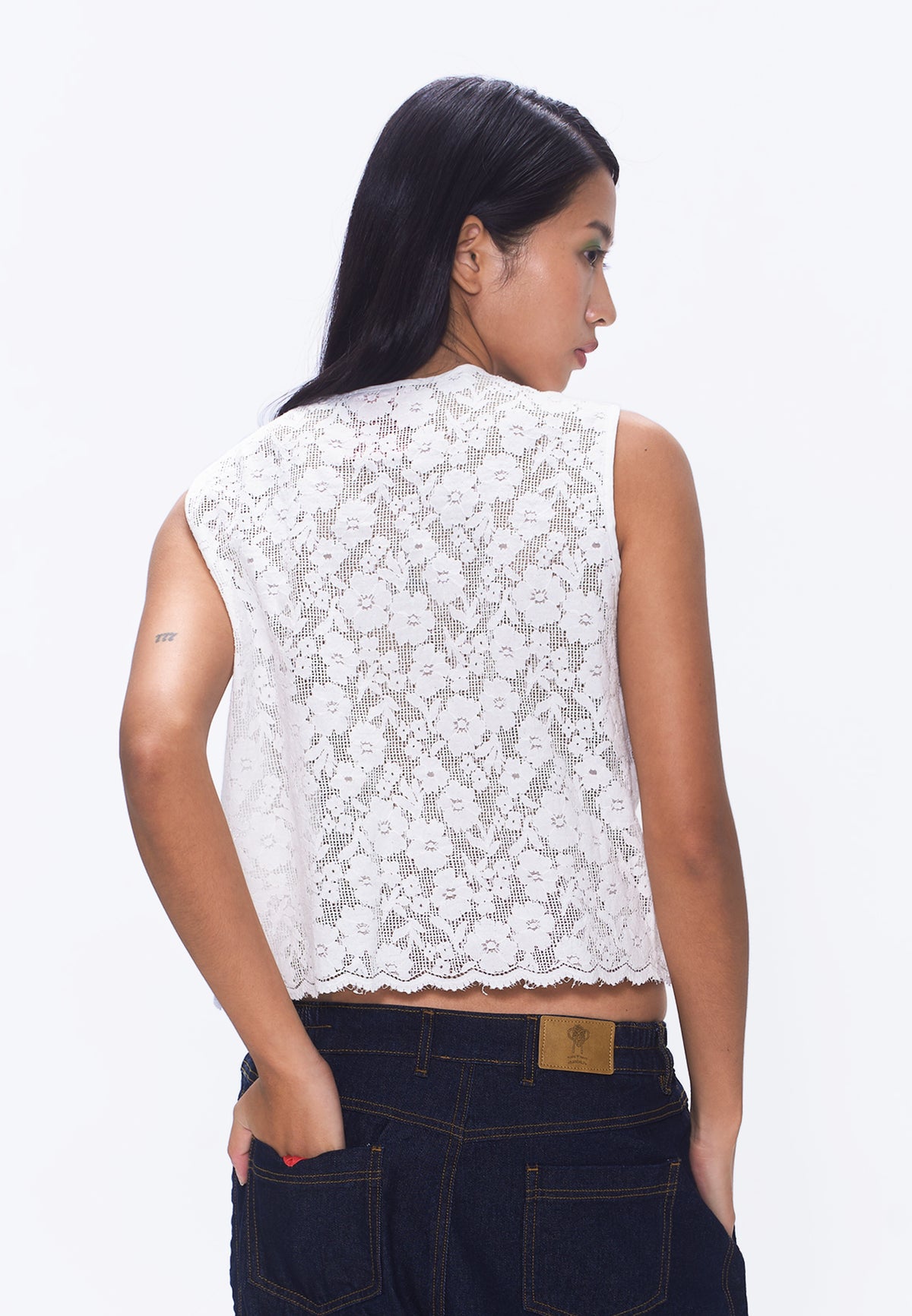 Plains & Prints X Randolf Wave Sleeveless Vest (Offwhite)