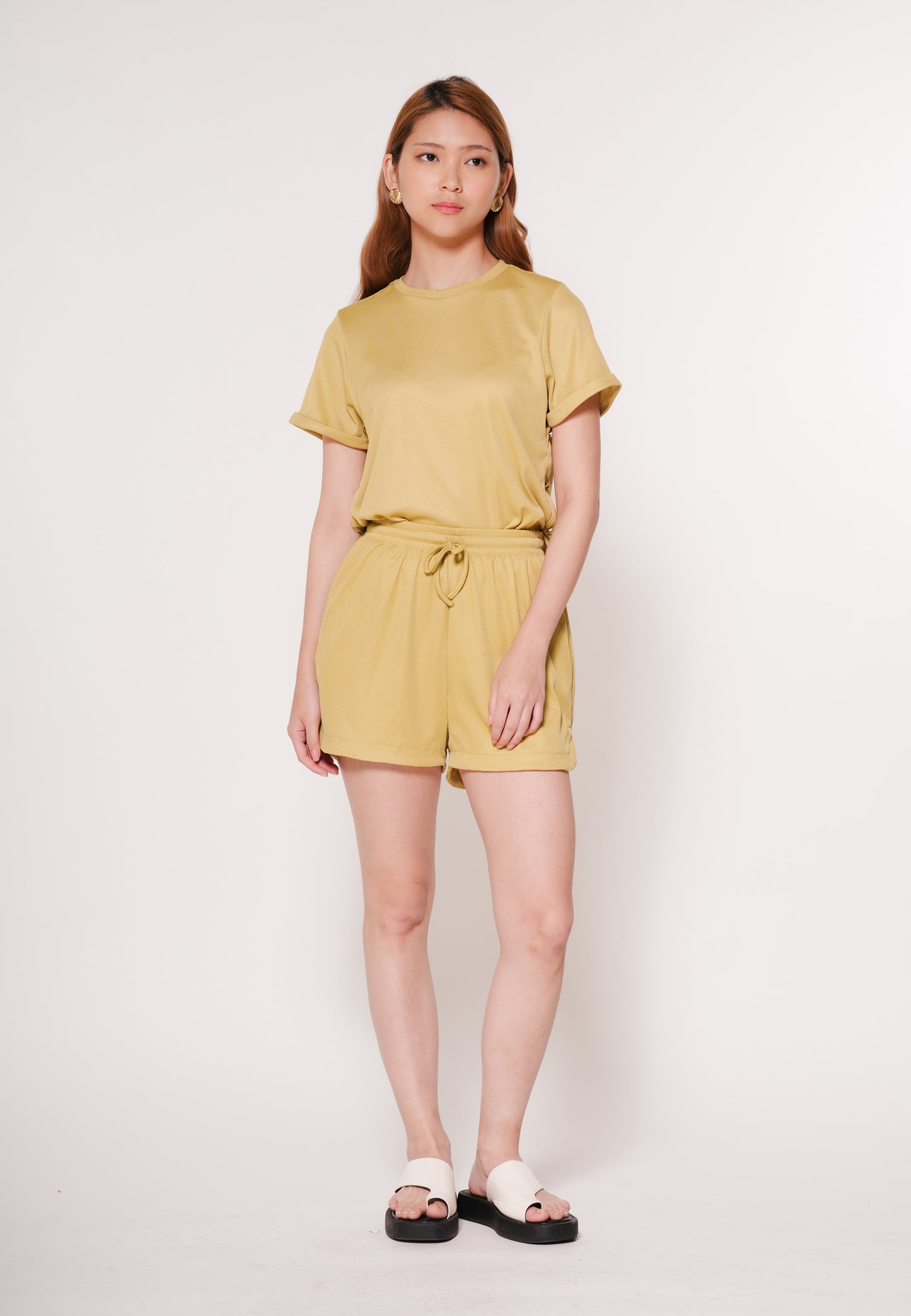 Abel Short Sleeve Top And Shorts (Lime)