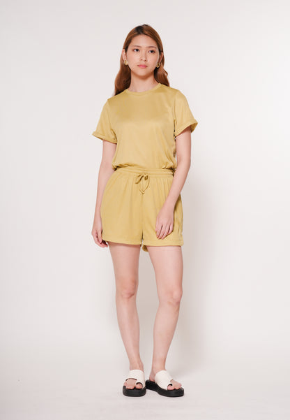Abel Short Sleeve Top And Shorts (Lime)