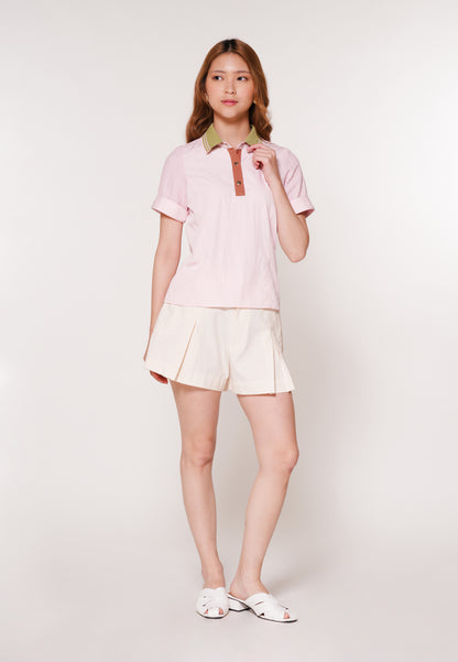 Alaric Short Sleeve Top (Blush)