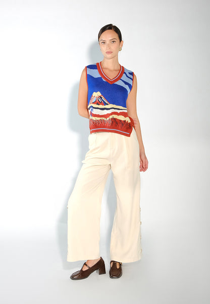 Sari- Sari Albay Sleeveless Top (Printed Rust)