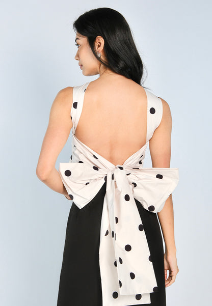 Mark Bumgarner X Vania Romoff For Plains & Prints Amelia Sleeveless Top (Polkadot)