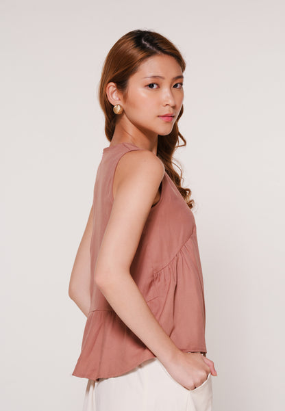 Andrix Sleeveless Top (Taupe)