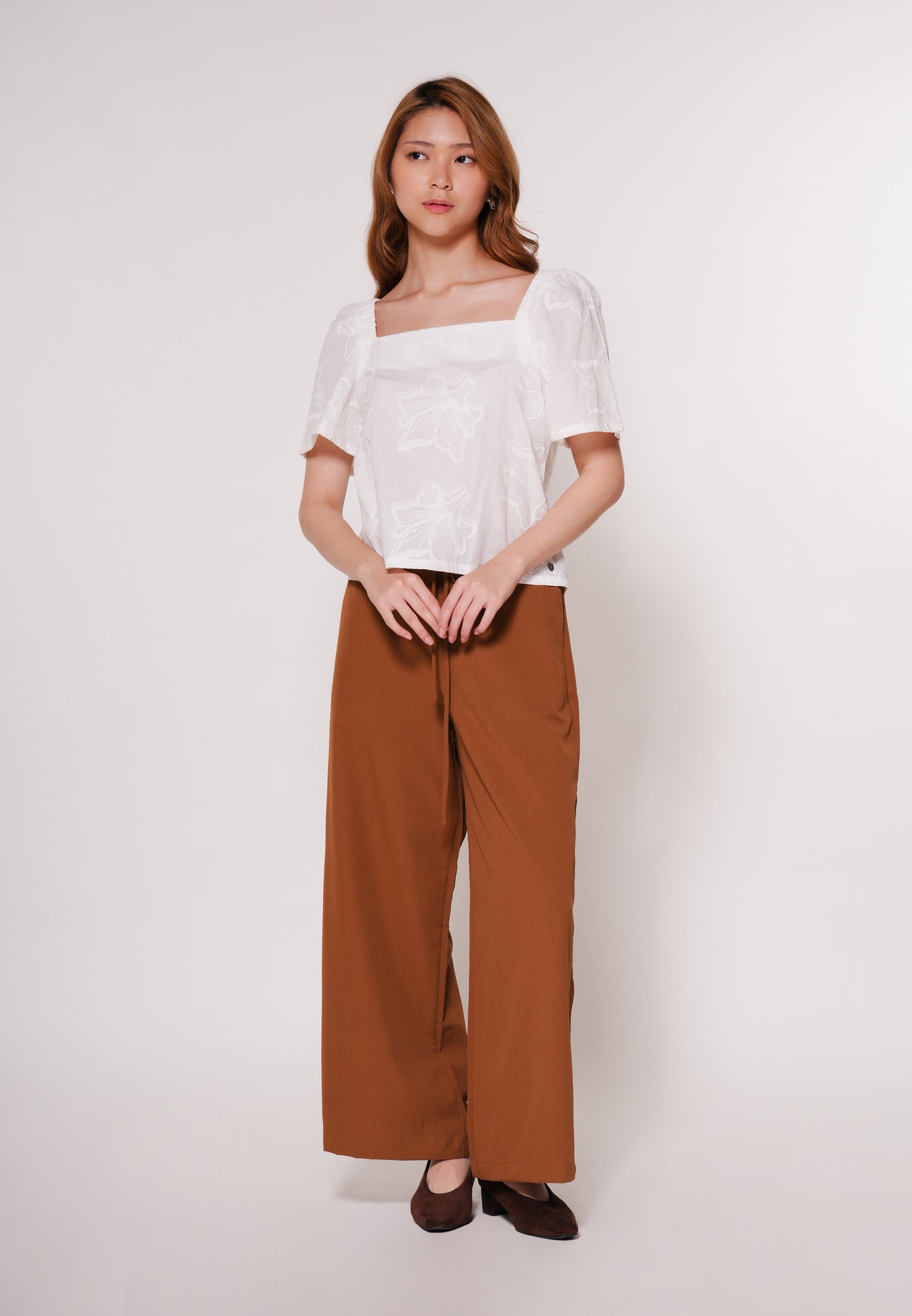 Antory Short Sleeve Top (Off white)