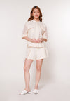 Aris Quarter Sleeve Top (Cream)