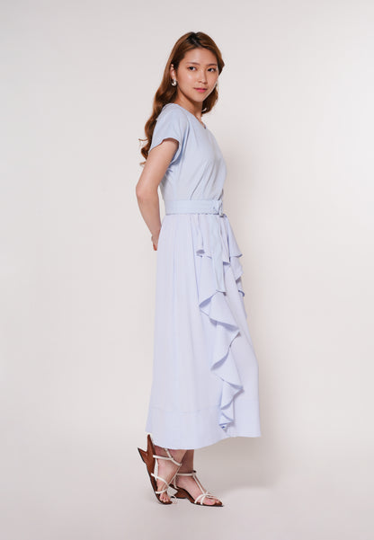 Arter Extended Sleeve Dress  (Light Blue)