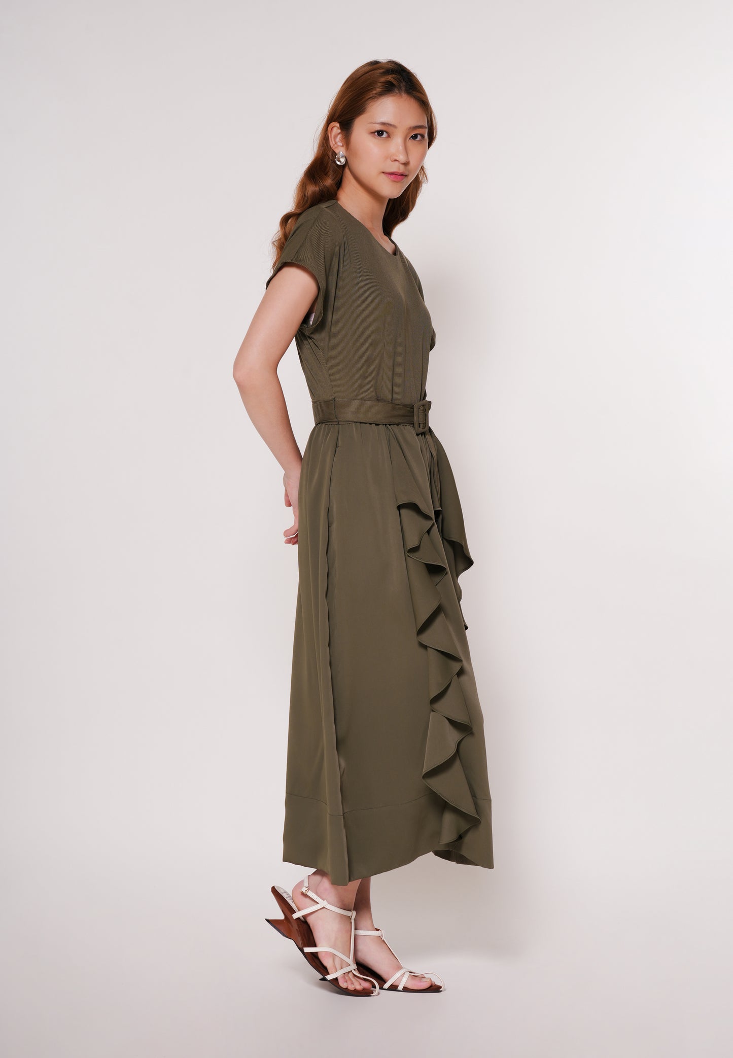 Arter Extended Sleeve Dress  (Olive)