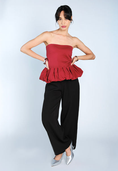 Mark Bumgarner X Vania Romoff For Plains & Prints Audrey Tube Top (Red)