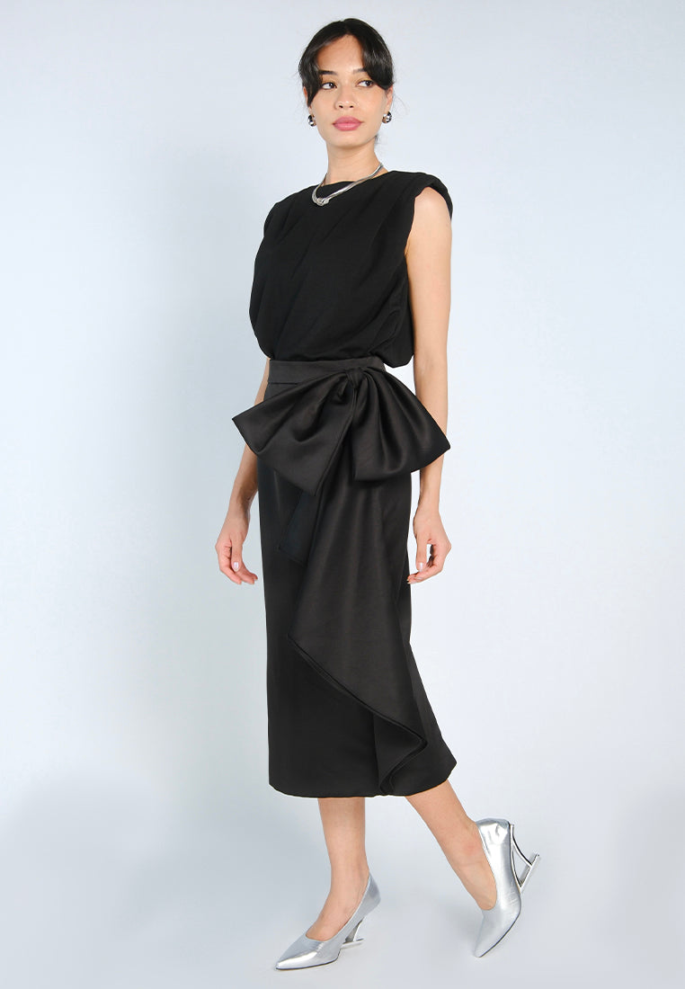 Mark Bumgarner X Vania Romoff For Plains & Prints Ava Sleeveless Top (Black)