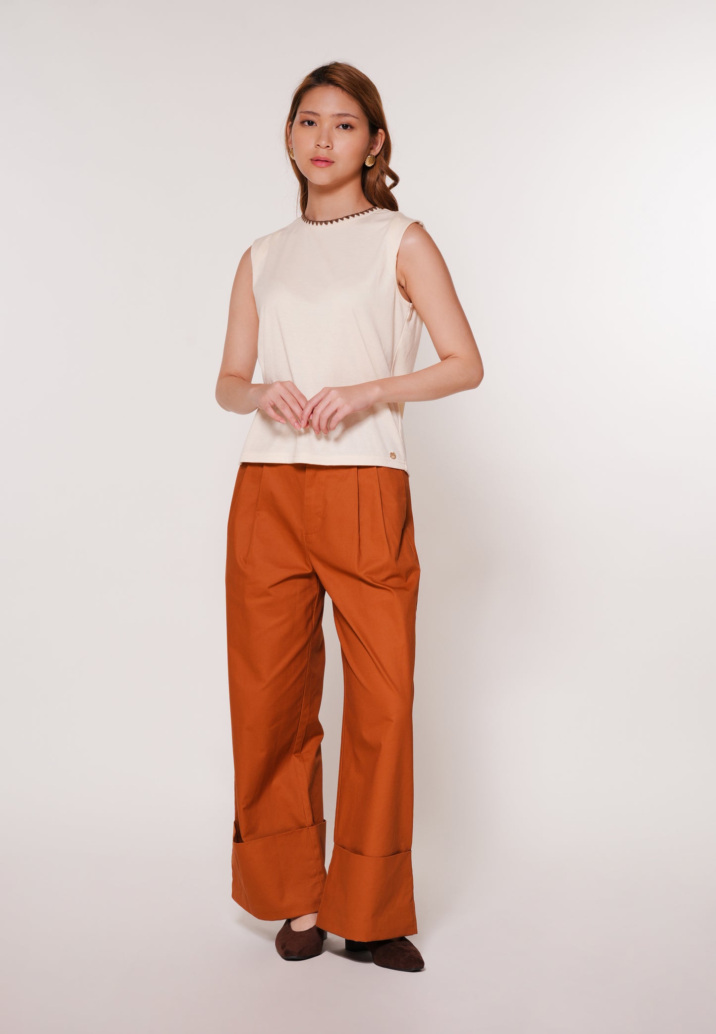 Azra Sleeveless Top(Cream)