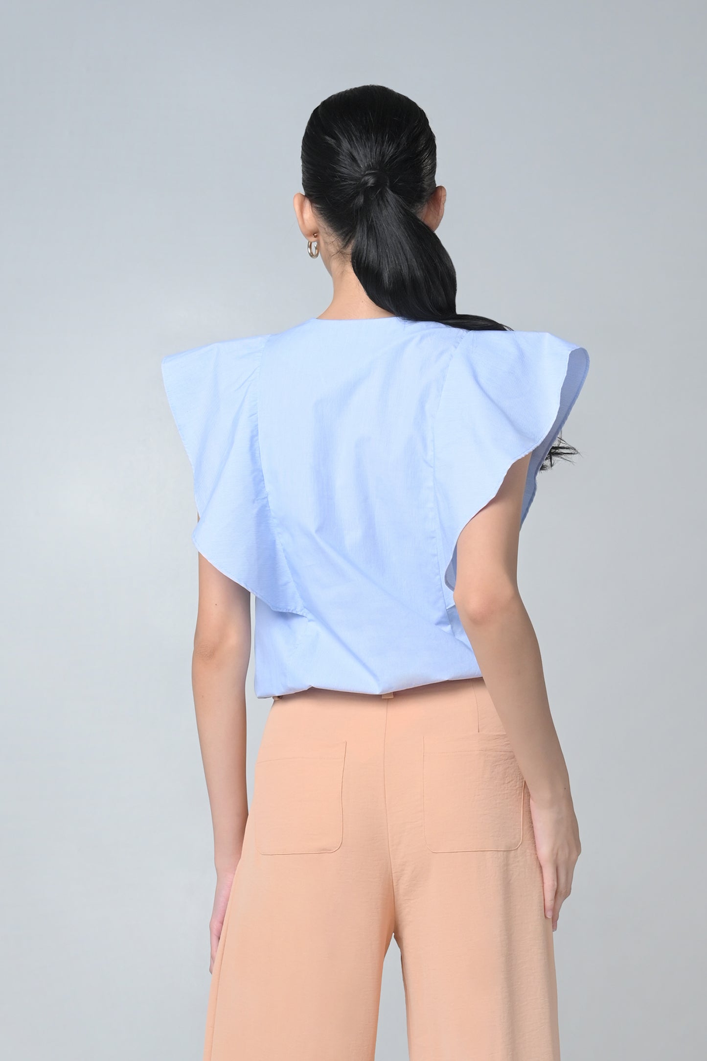 Baisha Short Sleeve Top (P. Blue)