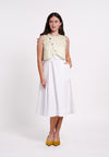 Banks Sleeveless Dress  (Striped White)