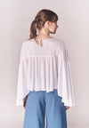 Solstice Baylee Long Sleeve Top (White)
