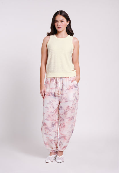 Beaux Pants (Printed Blush)