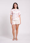 Beaux Short Sleeve Top (Printed Blush)