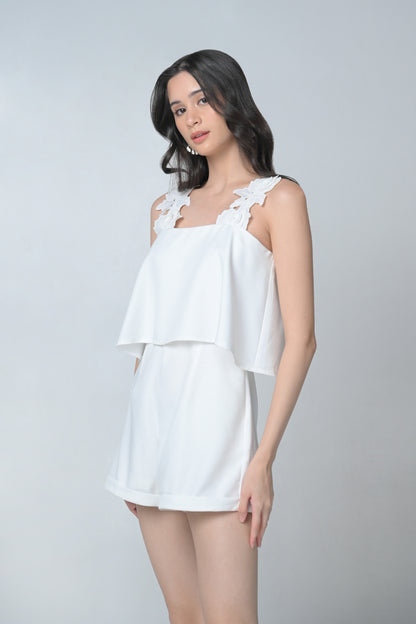 Beck Sleeveless Playsuit (Offwhite)