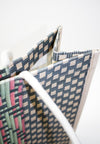 Plains & Prints × Pete Rich Tote Bag W/ Charm (Pink/Green)