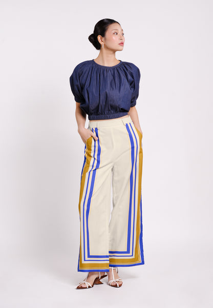 Bellamy Short Sleeve Top (Denim)